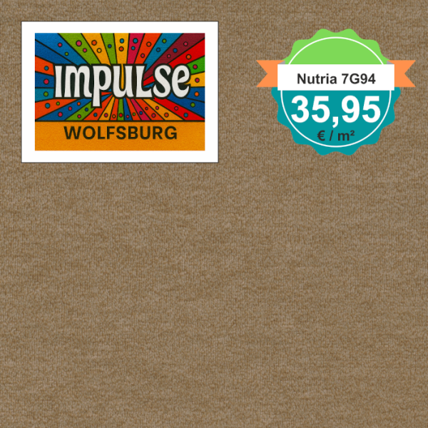 Vorwerk Nutria 7G94 erde Teppichboden – quadratische Draufsicht, Velours, 35,95 €/m²